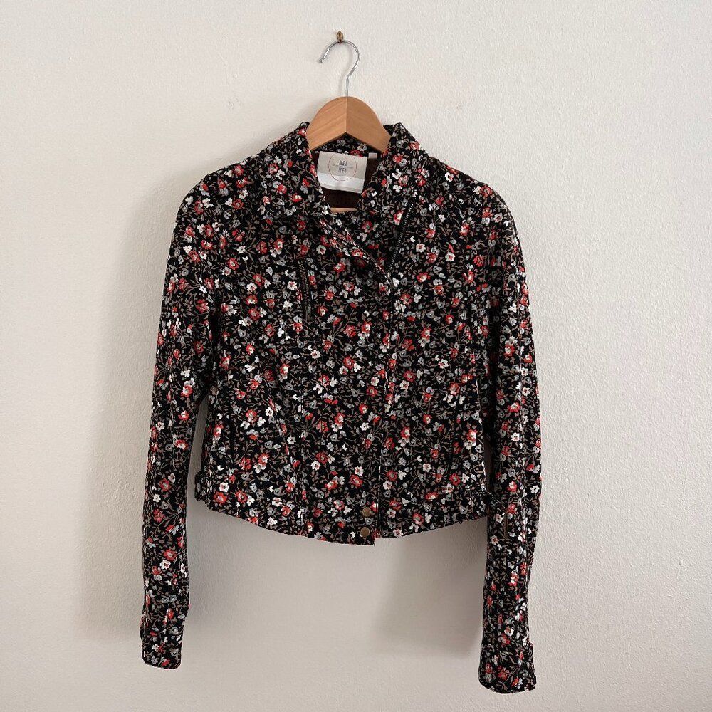 Anthropologie Hei Hei Tinsley Cropped Moto Jacket